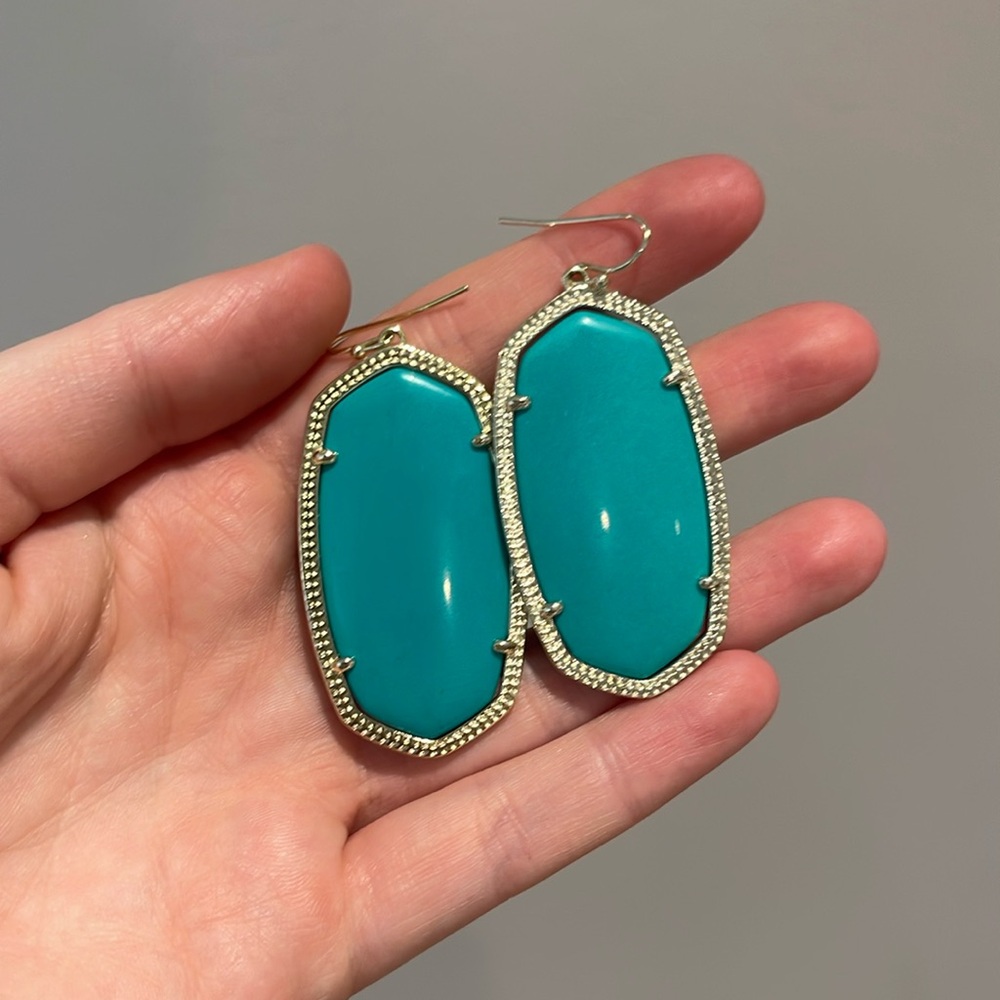 kendra scott teal danielle earrings